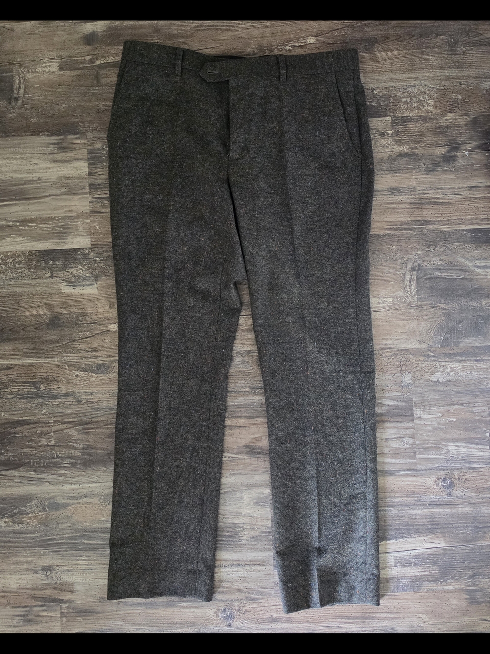 Spier & Mackay Donegal Tweed Wool Trousers Green